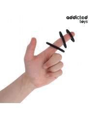 SET 3 ANILLOS SILICONA ESTIMULACIÓN ERECCIÓN PLACER DE LA MARCA ADDICTED TOYS