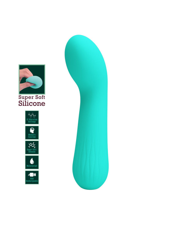 VIBRADOR RECARGABLE FAUN SILICONA SUAVE PUNTO G DE LA MARCA PRETTY LOVE SMART