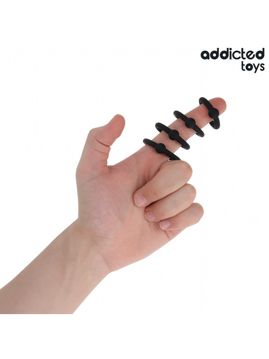 SET 4 ANILLOS SILICONA PRESIÓN ERÉCTIL ADDICTED TOYS DE LA MARCA ADDICTED TOYS
