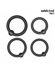 SET 4 ANILLOS SILICONA PRESIÓN ERÉCTIL ADDICTED TOYS DE LA MARCA ADDICTED TOYS