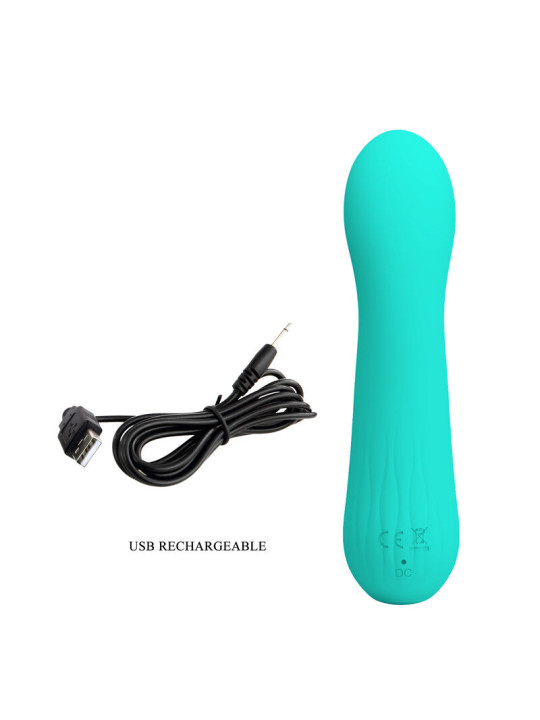 VIBRADOR RECARGABLE FAUN SILICONA SUAVE PUNTO G DE LA MARCA PRETTY LOVE SMART