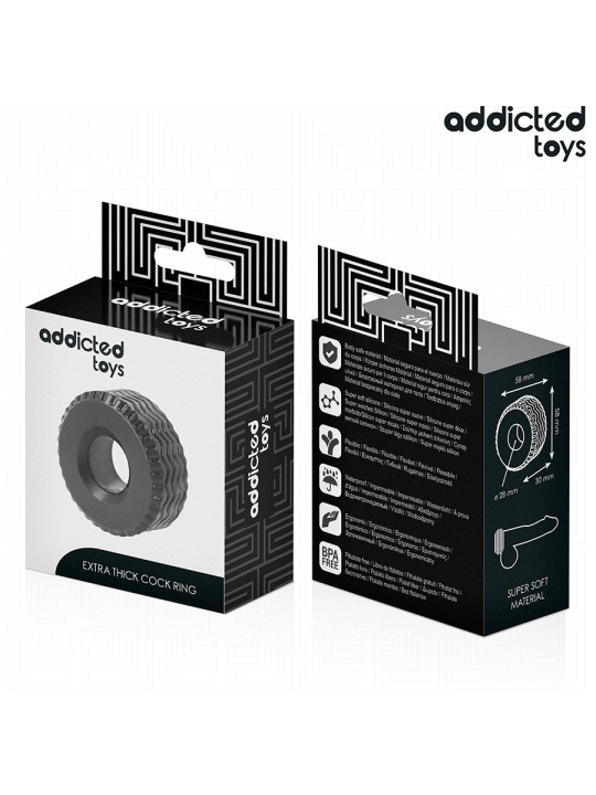 ANILLO PENE EXTRA GRUESO 30MM CONTROL ERECCIÓN ADDICTED TOYS DE LA MARCA ADDICTED TOYS
