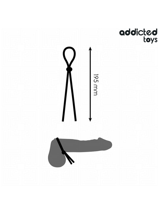 LAZO DE SILICONA PARA PENE - CUERDA DE ESTIMULACIÓN Y DE LA MARCA ADDICTED TOYS