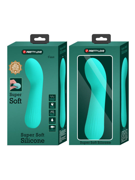 VIBRADOR RECARGABLE FAUN SILICONA SUAVE PUNTO G DE LA MARCA PRETTY LOVE SMART