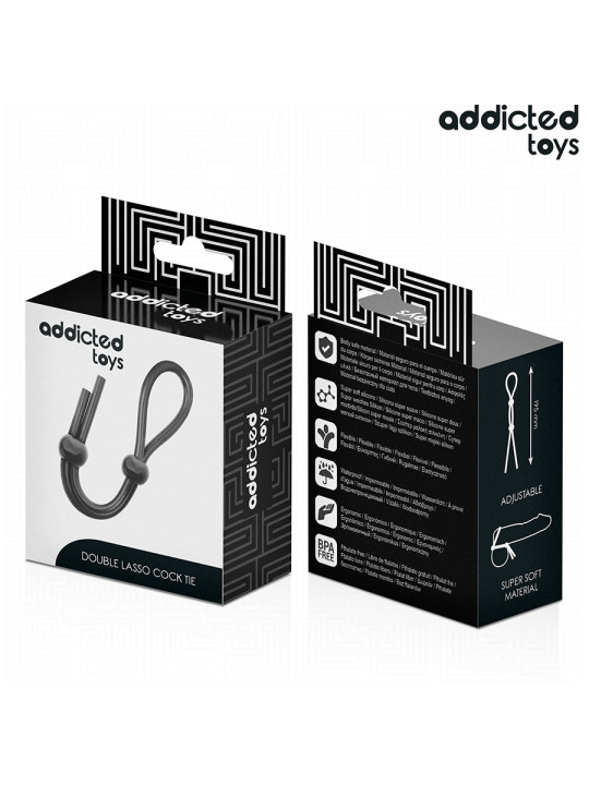 CUERDA SILICONA DOBLE LAZO ESTIMULACIÓN PENE CONTROL DE LA MARCA ADDICTED TOYS