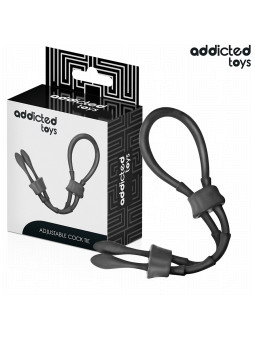 CUERDA AJUSTABLE SILICONA PENE ESTIMULACIÓN ERECCIÓN DE LA MARCA ADDICTED TOYS