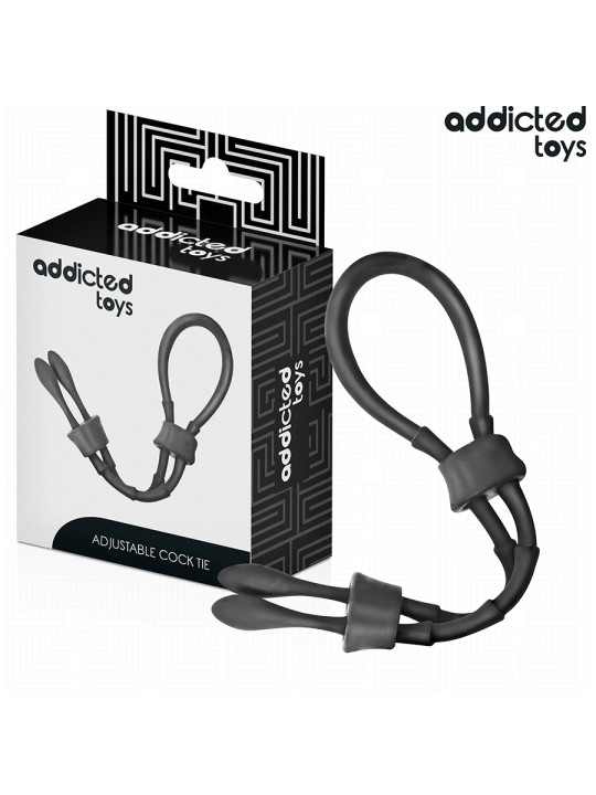 CUERDA AJUSTABLE SILICONA PENE ESTIMULACIÓN ERECCIÓN DE LA MARCA ADDICTED TOYS