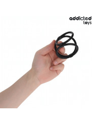 ANILLO TRIPLE PENE PROLONGADOR ERECCIÓN ADDICTED TOYS DE LA MARCA ADDICTED TOYS