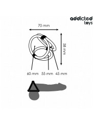 ANILLO TRIPLE PENE PROLONGADOR ERECCIÓN ADDICTED TOYS DE LA MARCA ADDICTED TOYS