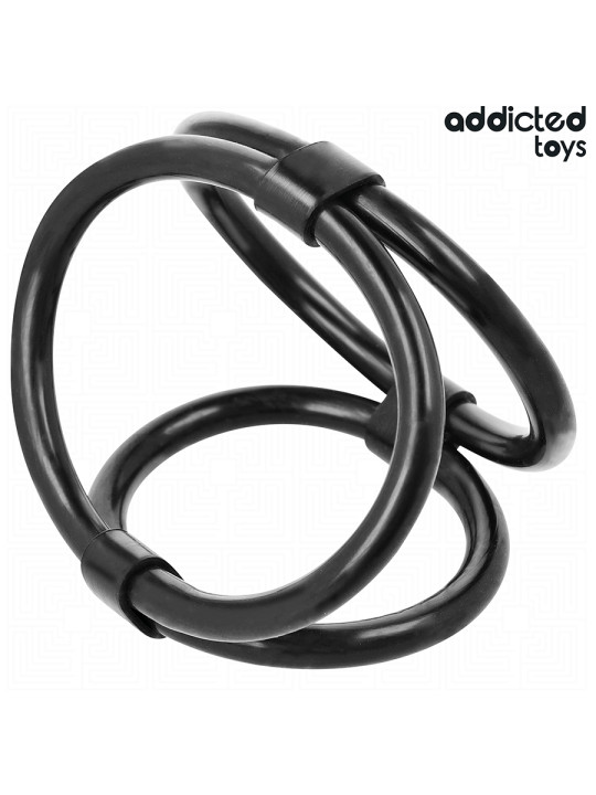 ANILLO TRIPLE PENE PROLONGADOR ERECCIÓN ADDICTED TOYS DE LA MARCA ADDICTED TOYS