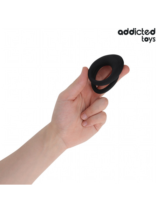 ANILLO DOBLE TEXTURIZADO PENE ESTIMULACIÓN ERECCIÓN PLACER DE LA MARCA ADDICTED TOYS