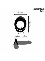 ANILLO DOBLE TEXTURIZADO PENE ESTIMULACIÓN ERECCIÓN PLACER DE LA MARCA ADDICTED TOYS