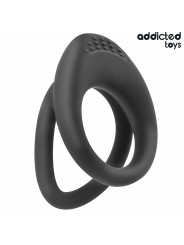 ANILLO DOBLE TEXTURIZADO PENE ESTIMULACIÓN ERECCIÓN PLACER DE LA MARCA ADDICTED TOYS