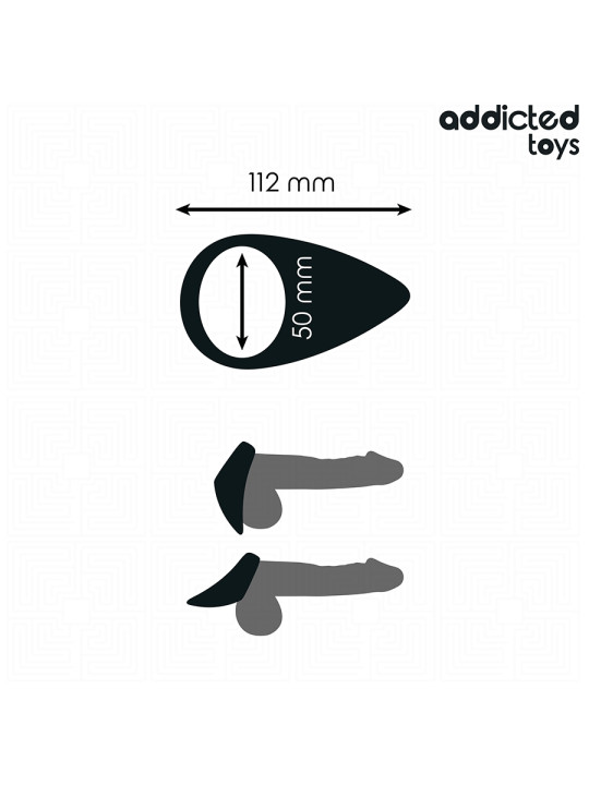 ANILLO PENE FORMA LÁGRIMA ESTIMULACIÓN ERECCIÓN INTENSA DE LA MARCA ADDICTED TOYS