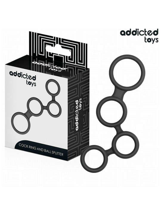 ANILLO PENE TESTÍCULOS CON DIVISORES ADDICTED TOYS DE LA MARCA ADDICTED TOYS