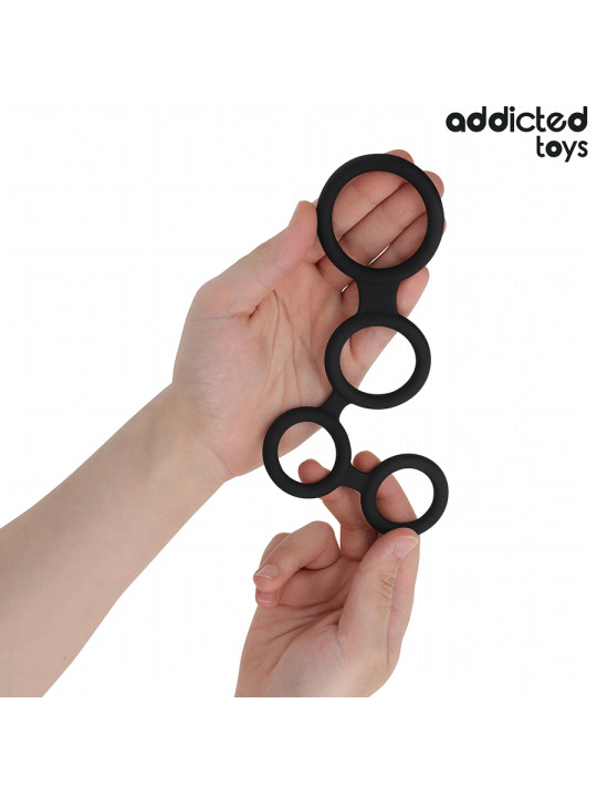 ANILLO PENE TESTÍCULOS CON DIVISORES ADDICTED TOYS DE LA MARCA ADDICTED TOYS