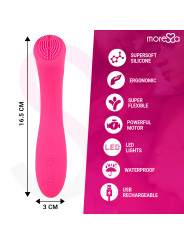 VIBRADOR CELSO SILICONA RECARGABLE 30 MODOS USB DE LA MARCA MORESSA