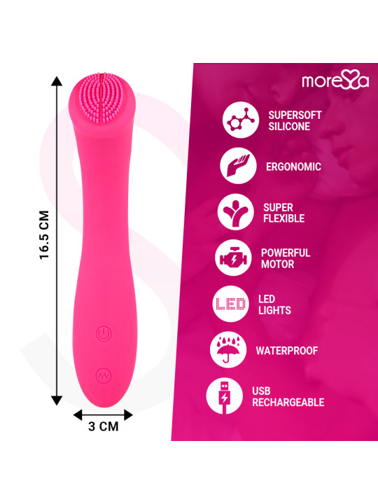 VIBRADOR CELSO SILICONA RECARGABLE 30 MODOS USB DE LA MARCA MORESSA
