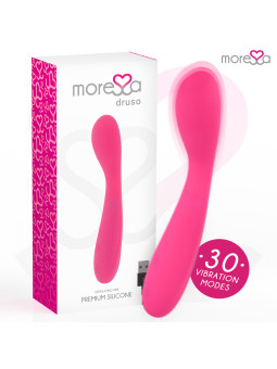 VIBRADOR SILICONA RECARGABLE 30 MODOS DRUSO DE LA MARCA MORESSA