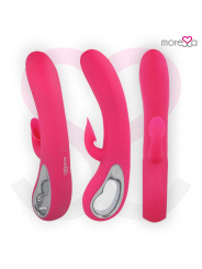 VIBRADOR DUSTIN SILICONA RECARGABLE CON SUCCIÓN CLITORAL DE LA MARCA MORESSA