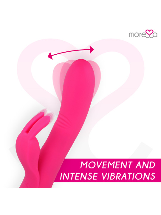 VIBRADOR ETHAN SILICONA RECARGABLE PUNTO G Y CLÍTORIS DE LA MARCA MORESSA