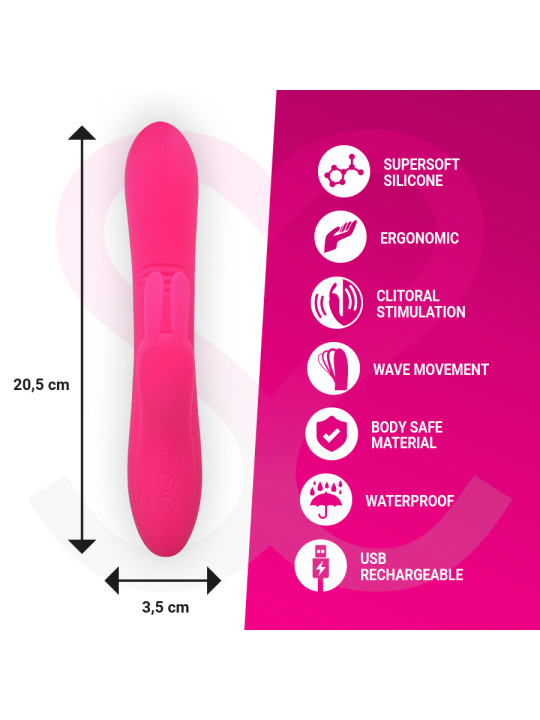 VIBRADOR ETHAN SILICONA RECARGABLE PUNTO G Y CLÍTORIS DE LA MARCA MORESSA