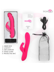 VIBRADOR ETHAN SILICONA RECARGABLE PUNTO G Y CLÍTORIS DE LA MARCA MORESSA