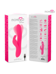 VIBRADOR ETHAN SILICONA RECARGABLE PUNTO G Y CLÍTORIS DE LA MARCA MORESSA
