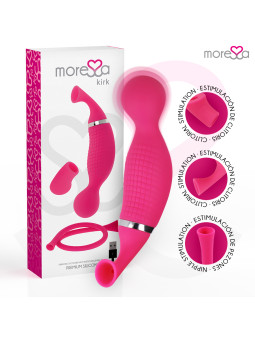 VIBRADOR KIRK PREMIUM SILICONE CON SUCCIÓN RECARGABLE DE LA MARCA MORESSA