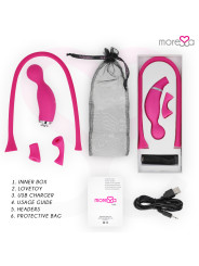 VIBRADOR KIRK PREMIUM SILICONE CON SUCCIÓN RECARGABLE DE LA MARCA MORESSA