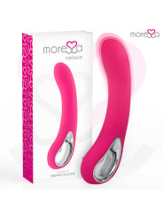 VIBRADOR RECARGABLE SILICONA PREMIUM NELSON 12 MODOS DE LA MARCA MORESSA
