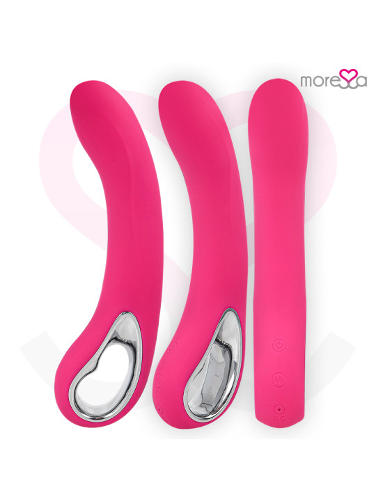 VIBRADOR RECARGABLE SILICONA PREMIUM NELSON 12 MODOS DE LA MARCA MORESSA