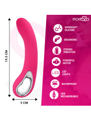 VIBRADOR RECARGABLE SILICONA PREMIUM NELSON 12 MODOS DE LA MARCA MORESSA