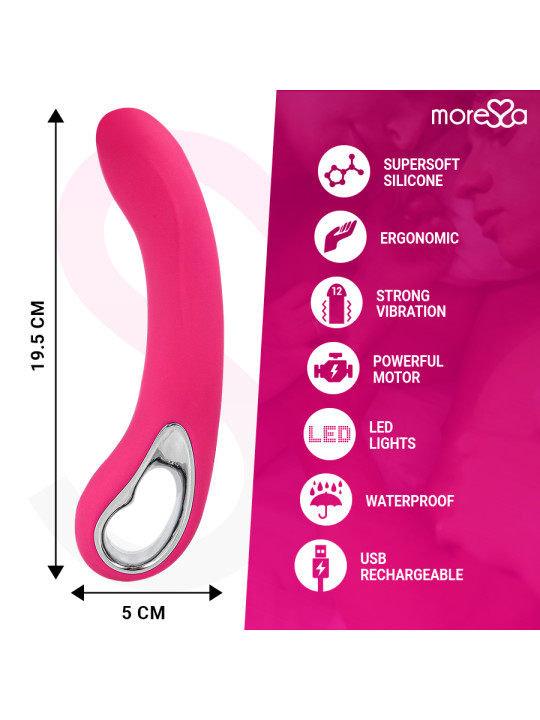 VIBRADOR RECARGABLE SILICONA PREMIUM NELSON 12 MODOS DE LA MARCA MORESSA