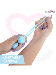 BOLAS CHINAS OSIAN TWO SILICONA SUAVE ENTRENAMIENTO PÉLVICO DE LA MARCA MORESSA