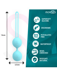 BOLAS CHINAS OSIAN TWO SILICONA SUAVE ENTRENAMIENTO PÉLVICO DE LA MARCA MORESSA