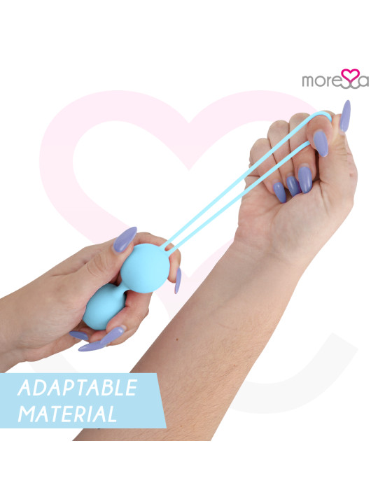 BOLAS CHINAS OSIAN THREE SILICONA SUAVE TURQUESA DE LA MARCA MORESSA