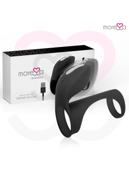 ANILLO VIBRADOR BRANDON CON FUNDA SILICONA PREMIUM DE LA MARCA MORESSA