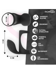 ANILLO VIBRADOR BRANDON CON FUNDA SILICONA PREMIUM DE LA MARCA MORESSA
