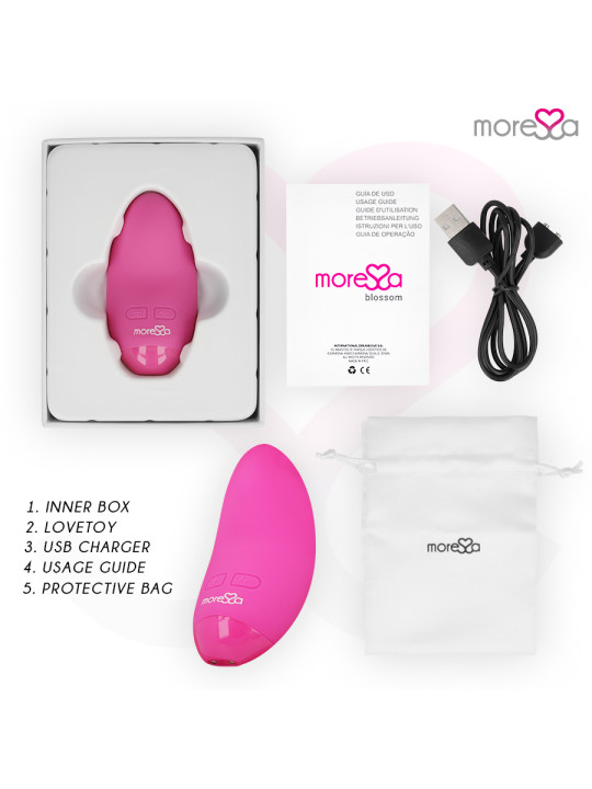 VIBRADOR BLOSSOM SILICONA MÉDICA 6 MODOS RECARGABLE DE LA MARCA MORESSA