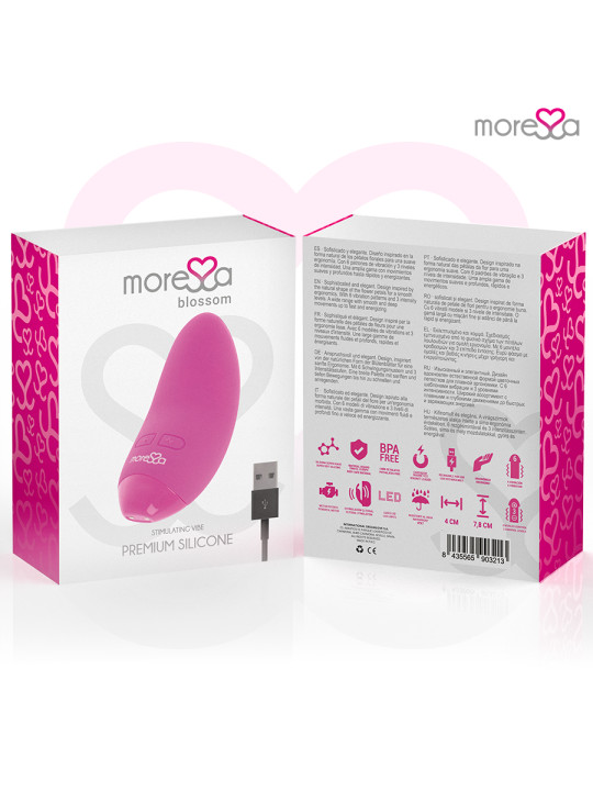 VIBRADOR BLOSSOM SILICONA MÉDICA 6 MODOS RECARGABLE DE LA MARCA MORESSA