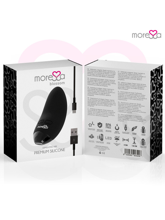 BLOSSOM VIBRADOR SILICONA MÉDICA 6 MODOS RECARGABLE DE LA MARCA MORESSA