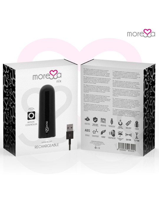 VIBRADOR NIX CONTROL REMOTO SILENCIOSO Y RECARGABLE DE LA MARCA MORESSA