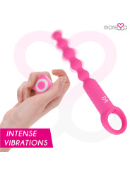 VIBRADOR ANAL CONTROL REMOTO RONIE SILICONA ROSA DE LA MARCA MORESSA
