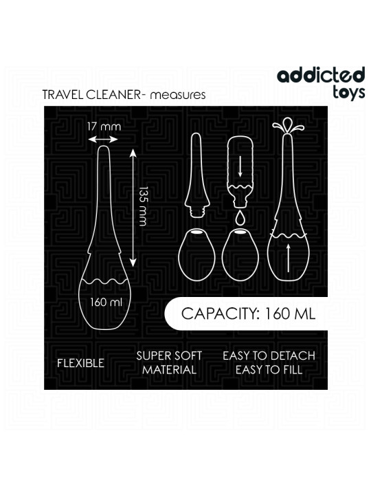 LIMPIADOR JUGUETES SEXUALES VIAJE SILICONA 160ML DE LA MARCA ADDICTED TOYS