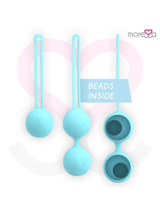 BOLAS CHINAS SILICONA TURQUESA OSIAN SET PREMIUM DE LA MARCA MORESSA