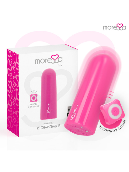 VIBRADOR CONTROL REMOTO NIX ROSA SILENCIOSO Y RECARGABLE DE LA MARCA MORESSA
