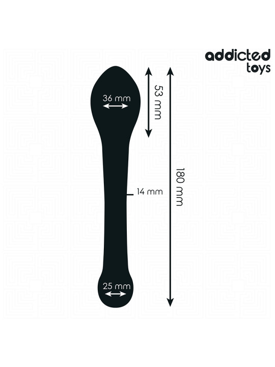ESTIMULADOR ANAL DOBLE SILICONA 18CM PLENITUD SEGURA DE LA MARCA ADDICTED TOYS