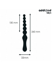 MASADOR ANAL DOBLE SILICONA 24CM EXPANSIÓN PROGRESIVA DE LA MARCA ADDICTED TOYS