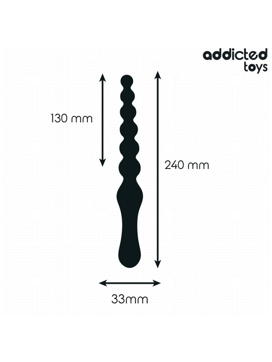 MASADOR ANAL DOBLE SILICONA 24CM EXPANSIÓN PROGRESIVA DE LA MARCA ADDICTED TOYS